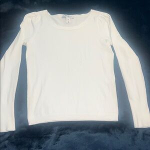 White House Black Market Classic White Sweater